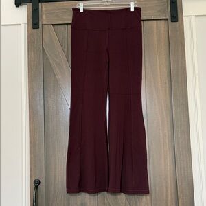 Athleta Dark Red Flared Pants